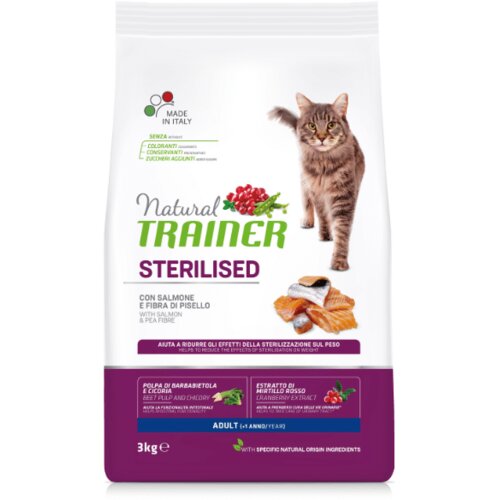 Natural trainer Cat Sterilised Adult, losos - različna pakiranja 300 g Cene