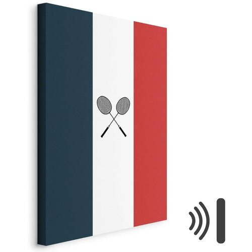  Slika - Black Badminton Rackets Against the Backdrop of the French Flag 40x60 Akustična Cene
