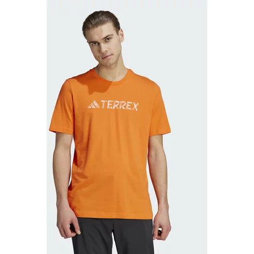 Adidas Majica Terrex Classic Logo T-Shirt HY1694 Oranžna Regular Fit