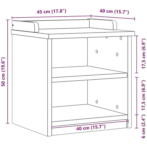 vidaXL Klupa za predsoblje SANDNES 45x40x50 cm od masivne borovine Cijene
