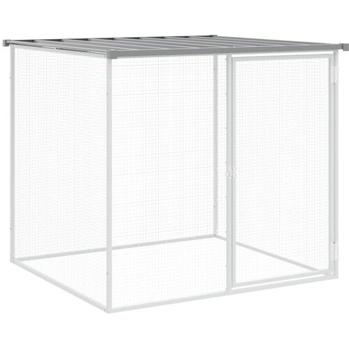  Kavez za koko&amp;scaron;i s krovom svjetlosivi 803x98x90 cm čelični Slike