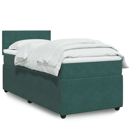 Box spring krevet s madracem tamnozeleni 90x190 cm baršunasti Cijene