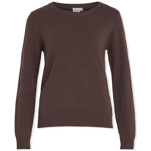 Vila Puloverji Noos Ril O-Neck L/S - Coffee Kostanjeva Cene