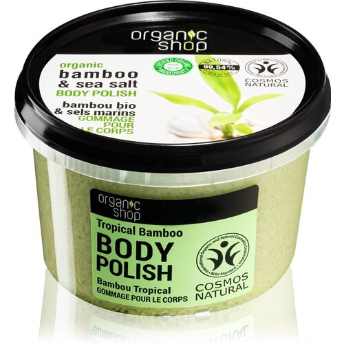 Organic Shop Organic Bamboo &amp;amp; Sea Salt energetski piling za tijelo 250 ml Slike