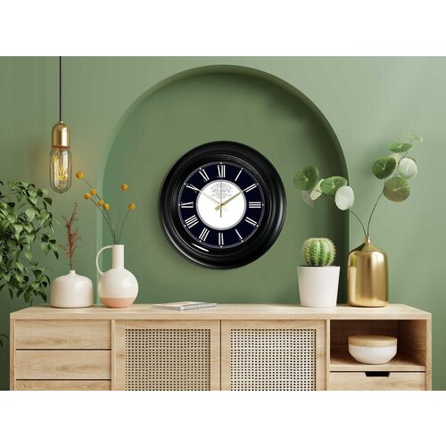 Wallity Zidni sat A80818-Syh7Gld, 45x45 cm, Crni Cene