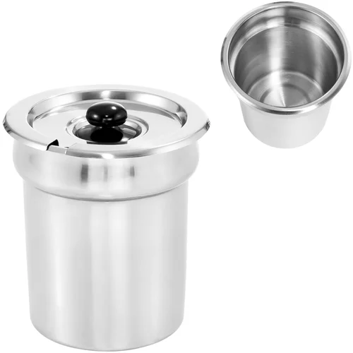 Royal Catering Jeklen vložek za lonec s pokrovom za grelnik juhe bain-marie 3,8L, (21384644)