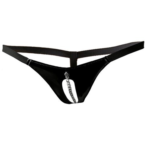 Black Level Vinyl String with a Chain 2810000 Black L/XL Slike