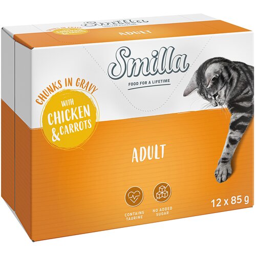 Smilla Adult zalogajčići s povrćem 12 x 85 g - Piletina i mrkva Slike