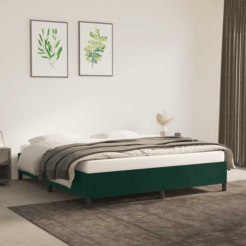  Okvir za krevet bez madraca tamnozeleni 180x200 cm bar&scaron;unasti Cijene