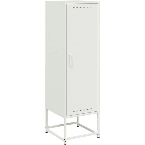 Maison Chic Visoka omara - Komoda - Predalnik bela 36x39x123 cm jeklo, (21717505) Slike