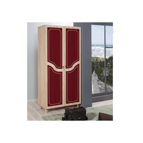 Hanah home Ormar Stil-621, 90x192x52 cm, Hrast-bordo Slike