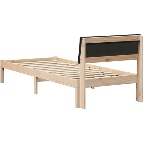  Okvir kreveta Smeđa i crna 75 x 190 cm Masivna borovina Slike