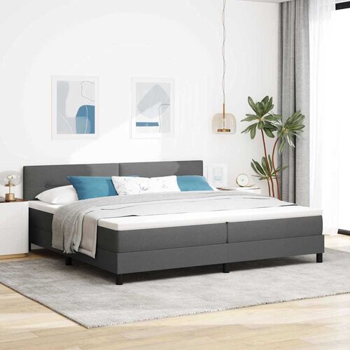  Krevet s opruga kutije Tamno siva 200 x 200 cm tkanina Cene