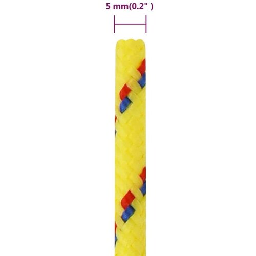 vidaXL brodski konop žuti 5 mm 100 m od polipropilena Cijene