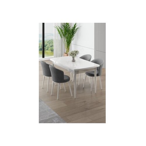 Hanah home trpezarijski set, 5 dijelova, siva Cijene