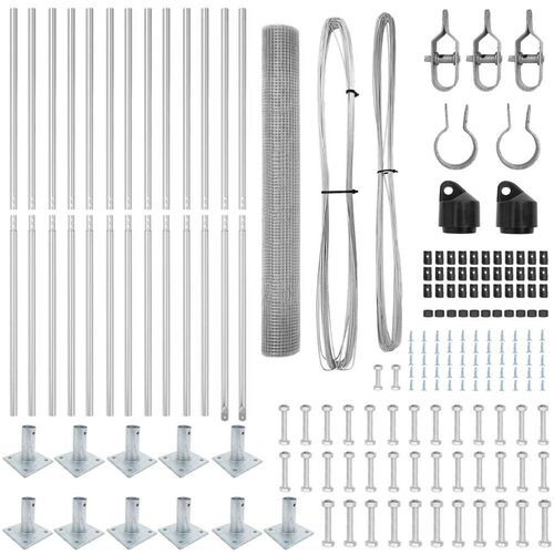 VidaXL Set Stupova Ograde Set od 2 Pocinčani čelik 25 x 1 m Izdržljivo Slike
