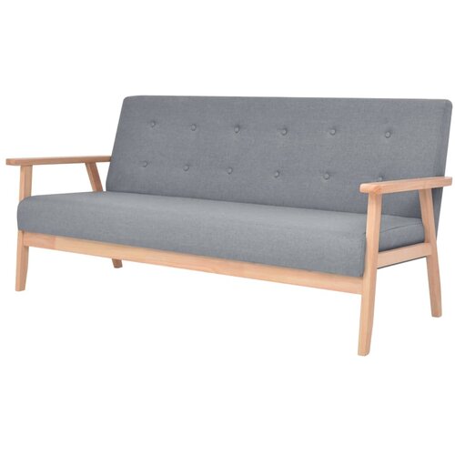 Maison Chic Komplet kavč - Sofa - Kanapeev 2 kosa blago svetlo sive barve, (21727102) Cene