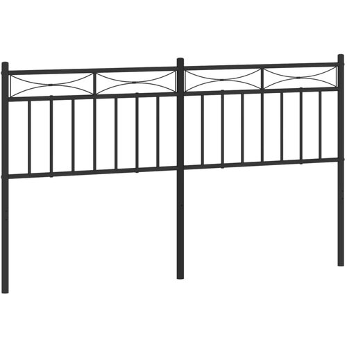 vidaXL Metalno uzglavlje crno 150 cm Cijene