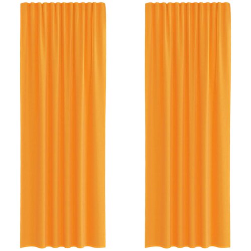 vidaXL Voile zavjese s džepovima za šipke 2 kom. narančaste - Narančasta 140 x 260 cm 1 s džepovima za šipke Cene