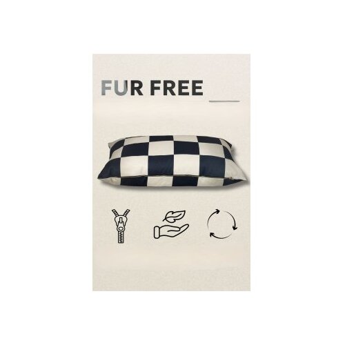 Paws & Whiskers Krevet za ljubimce Fur Free 64 x 88 Black White Cene