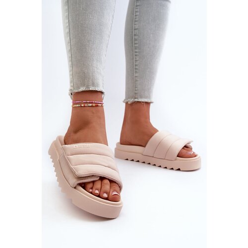 Big Star Women&amp;#039;s platform slippers Beige Slike