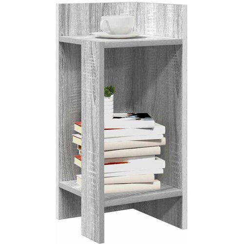 vidaXL Stranske mize s polico 2 kosa siva sonoma 25,5x27x60 cm Cene