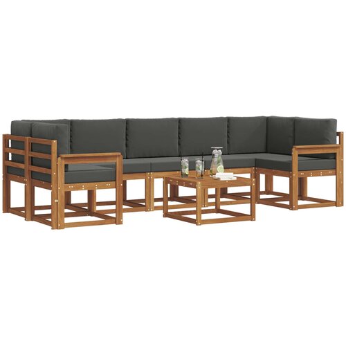  Set vanjskih sofa 8 kom. Prirodna i antracit Slike