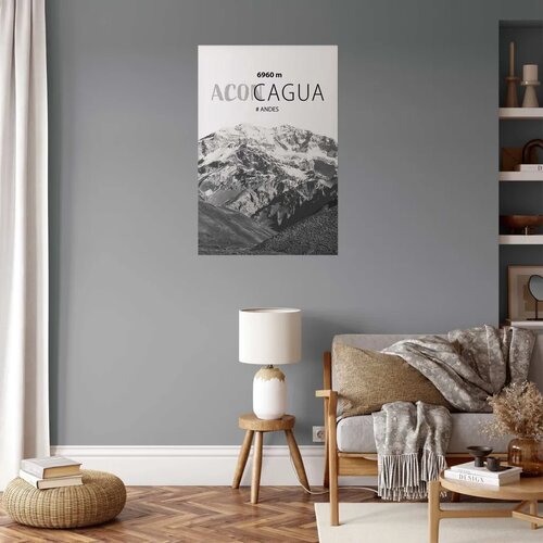  Plakat - The majestic peak of Aconcagua mountain crown mountain landscape 60x90 Bez okvira Slike