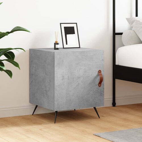 VidaXL Nočna omarica betonsko siva 40x40x50 cm inženirski les Slike
