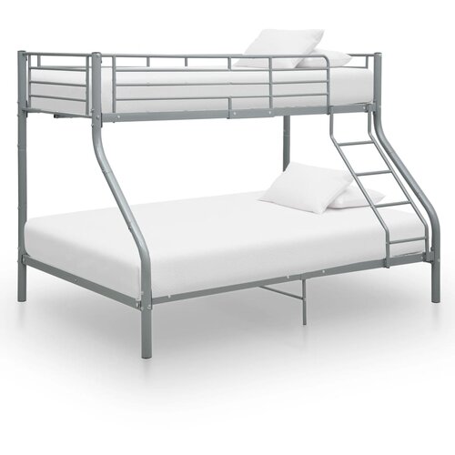 VidaXL Okvir za krevet na kat sivi metalni 140 x 200 / 90 x 200 cm Slike