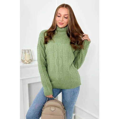 Kesi Turtleneck sweater dark mint Slike