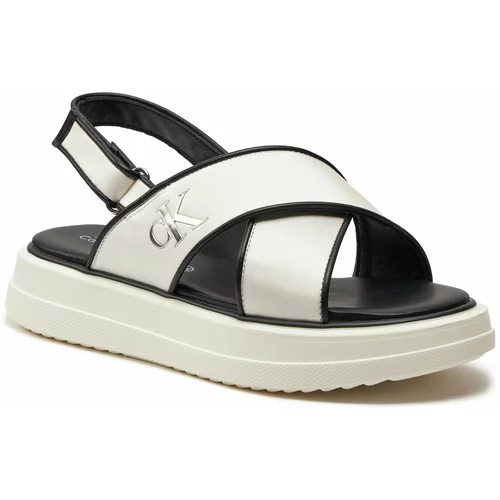 Calvin Klein Jeans Sandali Platform Sandal V3A2-80831-1688 S White 100