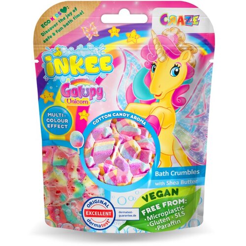 Craze INKEE Galupy Unicorn kosmiči za kopel za otroke 100 g Slike