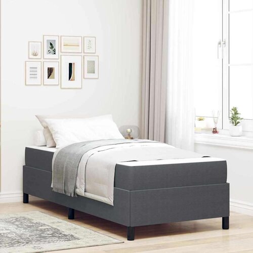  Konstrukcija postelje z vzmetnico Temno siva 90 x 190 cm blago, (5000126345) Cene