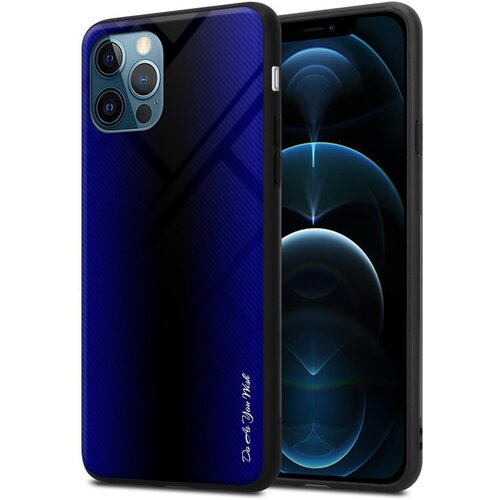 Cadorabo Ohišje, združljiv z Apple - Stripe Optics v kobaltu vijolični - zaščitni pokrov iz silikona TPU in hrbta iz kaljenega stekla, (20573464) Cene