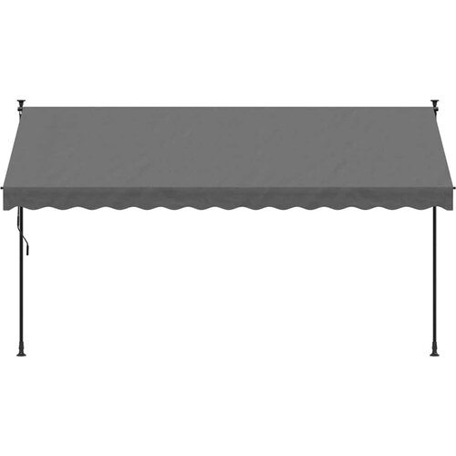 Tenda na uvlačenje antracit 350 x 150 cm od tkanine i čelika Slike