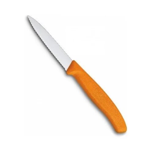  Nož victorinox kuhinjski reckavi vrh 8CM narandžasti Slike