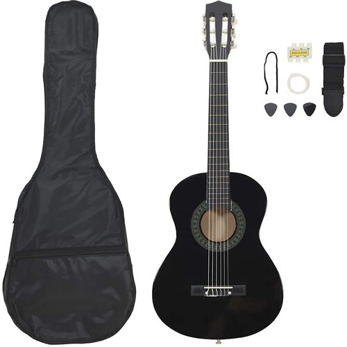  8-dijelni set klasične gitare za početnike crni 1/2 34" Cijene