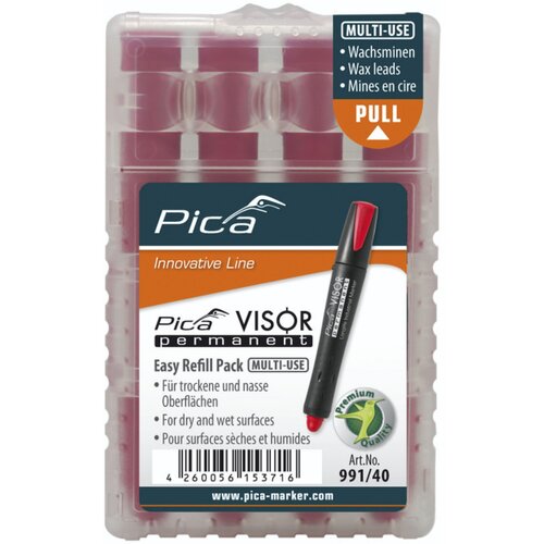 Pica - Marker VISOR permanent Ersatzminen -Sets, rot Slike