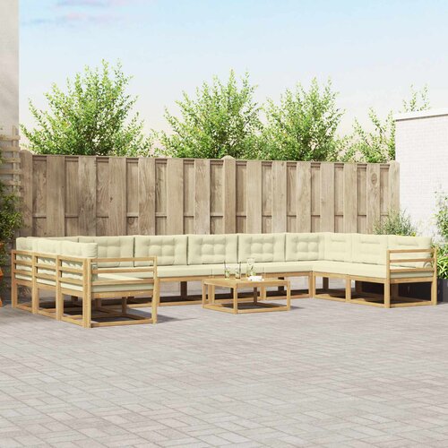  Set vanjskih sofa 11 kom. Bijela i krem Cene