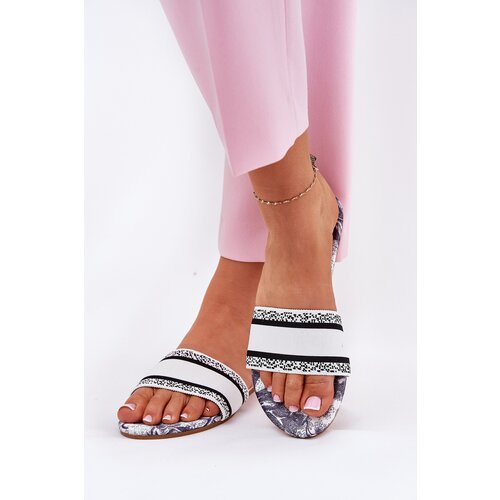 Boto Patterned Flat Women's Sandals White Leysi Cene