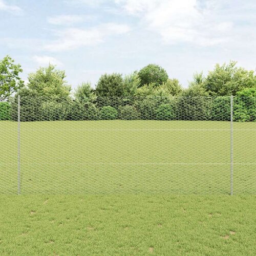  Ograjni stebri 22 kosov U-kanal 140 cm pocinkano jeklo, Hexagonalna ograja 1,4x50 m pocinkano jeklo Slike