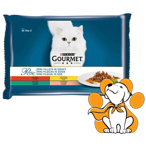 Purina Gourmet perle Mini Fillets in Gravy Multipack 4x85g, Raznovrsni Ukusi Slike