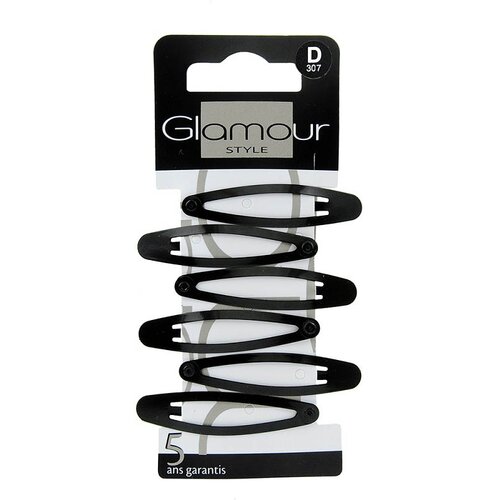 Glamour Prestižen Set Črnih Okroglih Lasnih Sponk - 8 kosov, (22068071) Cene
