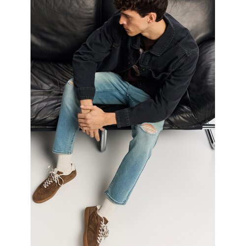 Reserved Carrot slim traperice s poderotinama - indigo jeans Cijene