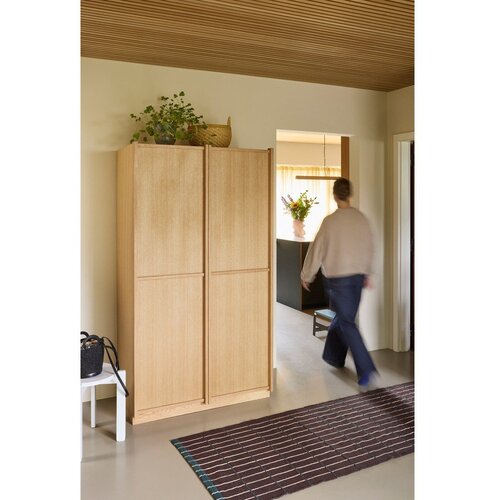 H&amp;uuml;bsch Garderobna omara v hrastovem dekorju v naravni barvi 100x181x55 cm Kura &amp;ndash; Slike