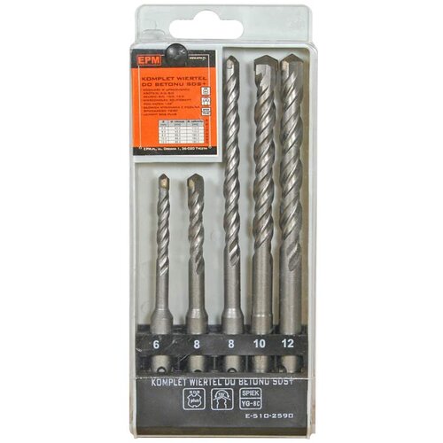 Shumee SDS+ SET SVEDROV ZA BETON 6,8 - KR, 8, 10, 12 - DOLŽ. PCS., (21254706) Slike