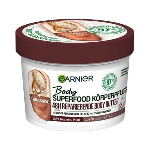 Garnier Body Superfood Body Care 48h obnavljajoče maslo za telo, kakav Slike
