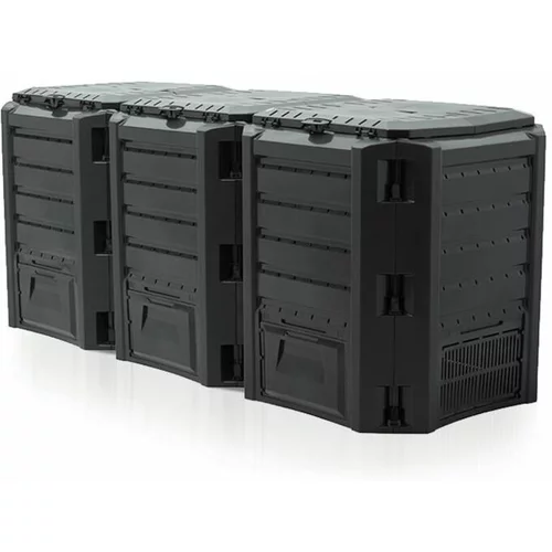 Prosperplast modularni kompostnik Compogreen 1200L, 3kos, črn PROS IKSM1200C-S411