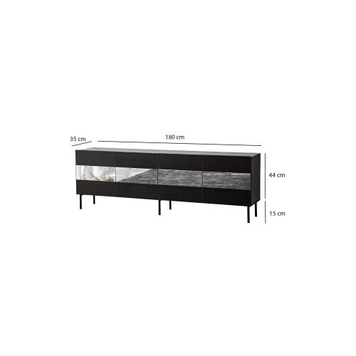 Hanah home TV komoda Leon Crno-Siva Slike